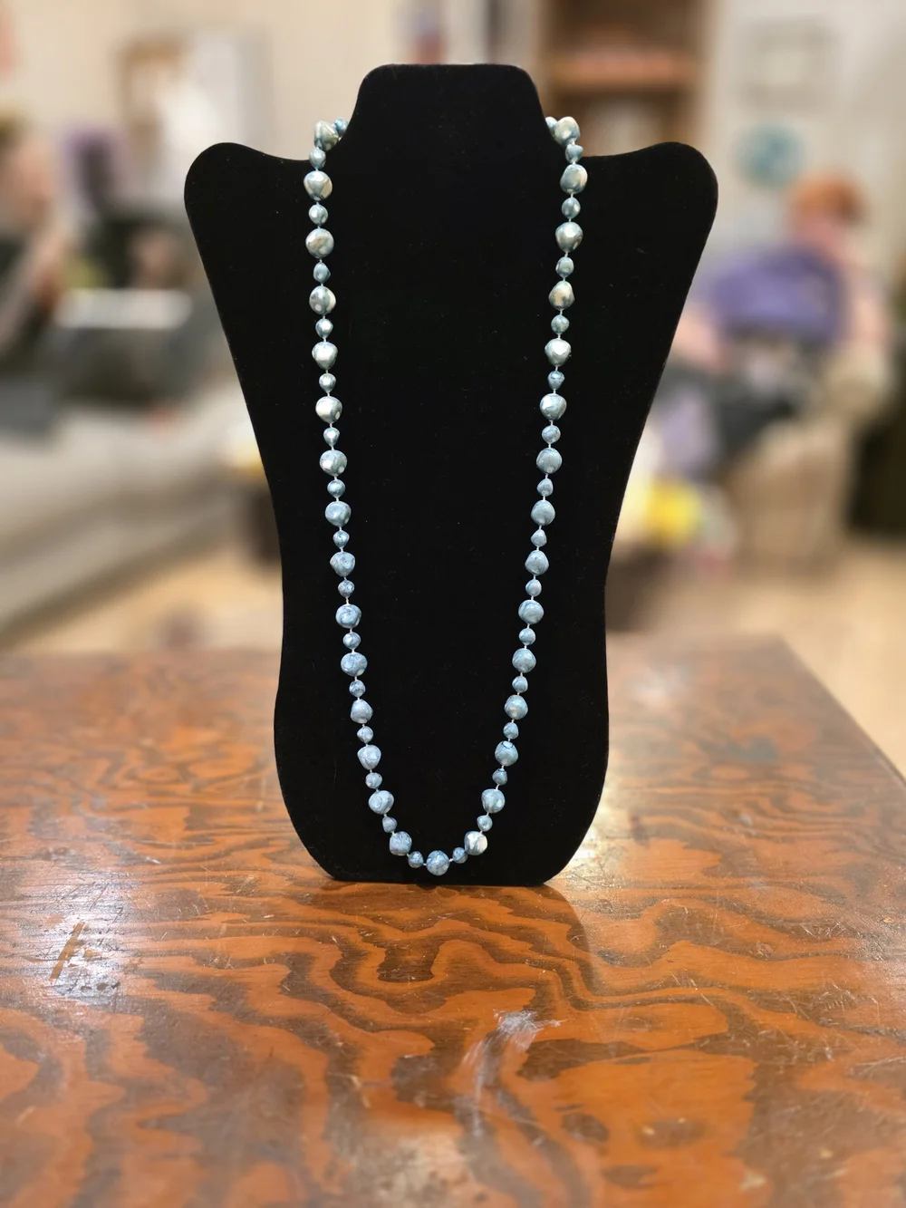 Light Blue Coastal Beaded Necklace